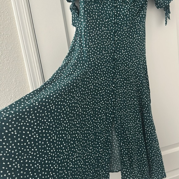 Polly size small Green Polka Dot Midi Dress - Picture 2 of 5